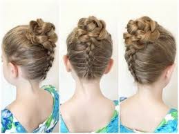 3d Flower Updo For Little Girls Girls Updo Hairstyles Kids Updo Hairstyles Little Girl Updo