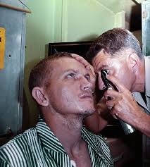 Frank Borman Having Eye Exam Our beautiful Wall Art and Photo Gifts include  Framed Prints, Photo Prints, Poster Prints, Canvas Prints, Jigsaw Puzzles,  Metal Prints and so much more