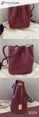 Sophie Hulme Gibson Bucket Bag In Maroonl Bucket Bag Maroon Leather Sophie Hulme Bag