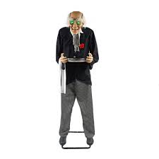 72 In Animated Standing Butler Holding A Candy Tray 7330 72959 The Home Depot Haunted Halloween Party Halloween Party Decor Home Depot Halloween