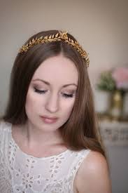 Edwardian Mini Tiara, Bridal Tiara, Gold Leaf Tiara, Vintage Tiara, Laurel  Crown #103