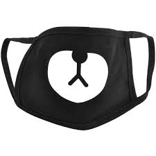 Amazon Com Polytree Unisex Black Cute Bear Cotton Mouth Face Mask 2 08 Liked On Polyvore Featuring Mouth Mask Fashion Panda Mask Korean Fashion Trends