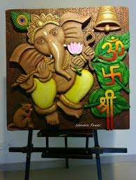 Pin By Jagruti Rana On Canvas Mural Art Mural Art Design Clay Wall Art