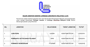 Calon hendaklah warganegara malaysia berusia 18 tahun pada tarikh tutup permohonan iaitu 22 october 2018. Jawatan Kosong Terkini Lembaga Lebuhraya Malaysia Llm Kekosongan Jawatan Kumpulan Pengurusan Profesional Pelaksana Kerja Kosong Kerajaan Swasta