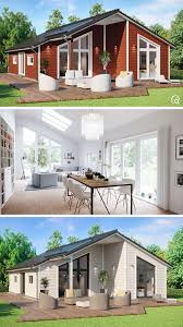 Bungalow Haus Im Landhaus Stil Skandinavisch Mit Holz Fassade Satteldach Architektur Innen Einrichtung M Haus Bungalow Bungalow Haus Design Haus Architektur