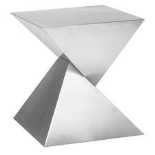 Giza Steel Side Table Brushed Collectic Home