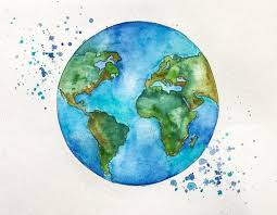 Best Photographs World Map Drawing Watercolor Painting Board Career Watercolor Paintings Drawings Globe Art
