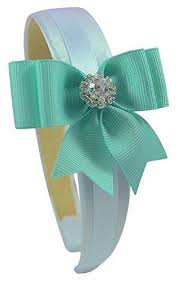 Girls Elegant Rhinestone Bow Satin Headband Funny Girl Designs Light Aqua Funny Girl Designs Http Www Ama Lacos De Cabelo Tiaras Tiaras De Cabelo