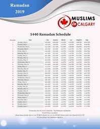 prayers times muslims in calgary