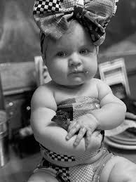 Thank you for the adorable 6-month-old outfit bow