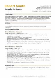 To know more precise details about this job profession, get tuned to description they have to take all the important decisions regarding management but also have to look into all the daily happenings that are taking place in the bank. Branch Service Manager Resume Samples Qwikresume