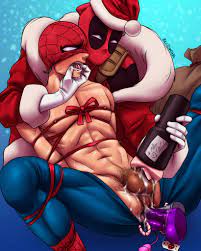 2boys anal anal insertion bludwing bondage candy cane insertion  christmas cum cum on balls deadpool dildo fingers in mouth fleshlight gay  male malemale male only marvel mask multiple boys