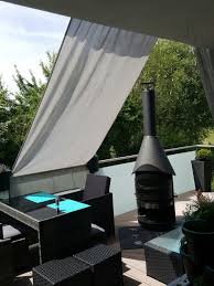 Diy Sonnen Und Sichschutz Mit Ikea Seilsystem Und Vorhang Sonnenschutz Balkon Balkon Sonnenschutz