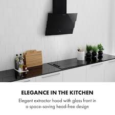 Klarstein Antonia Hotte Murale Aspirante 60cm Extraction 350m H Moteur 65w Classe B Verre Noir Achat Vente Hotte Cdiscount