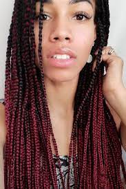Red Ombre Box Braids Protective Style For Natural Hair Ombre Box Braids Box Braids Hairstyles Red Ombre Box Braids