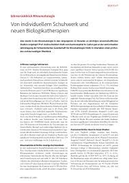 Von Individuellem Schuhwerk Und Neuen Biologikatherapien Rosenfluh Ch