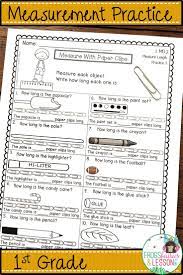 Measurement Activity Printables For 1st Grade Quickly Add To Lesson Plans Math Centers Review A First Grade Measurement Measurement Worksheets Math Packets