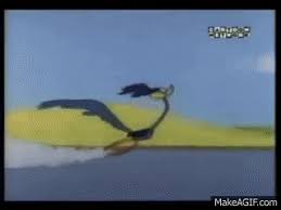 Roadrunner.gif (123x57 pixels, 3 frames, search word: Now That S Fast Roadrunner Wile E Coyote Chasing The Roadrunner On Make A Gif