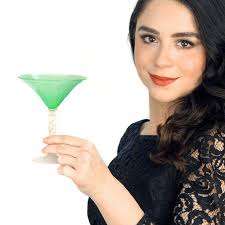 Steuben Art Deco Jade Green Martini Glasses For Sale at 1stDibs