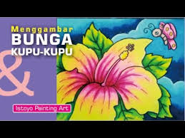 Tidak hanya sampai di situ, bunga kembang sepatu ini juga bisa digunakan untuk mewarnai rambut secara alami. Cara Menggambar Bunga Dan Kupu Kupu Menggambar Mewarnai Bunga Dan Kupu Kupu Istoyo Painting Art Youtube