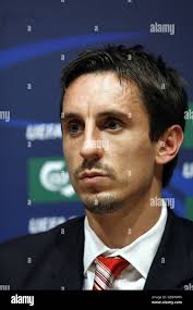 Gary Neville during the UEFA Super Cup Final, Manchester United v Zenit St  Petersburg at Stade Louis II in Monaco,