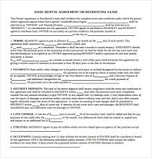 Contract of lease or rent. Free 6 Sample Generic Rental Agreement Templates In Pdf Ms Word