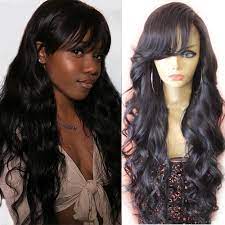 Classic bangs and blunt bangs on human wigs with bangs can intensify the signature hairstyle of anyone. 13x6 Transparent Lace Front Wigs With Bangs Wave Full Lace Human Hair Wigs With Baby Hair Side Fringe Wig Remy 360 Lace Frontal Human Hair Lace Wigs Aliexpress