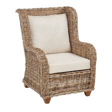 Santorini Gray Rattan Wing Chair Pier 1 Chair Wing Chair Outdoor Wicker Furniture