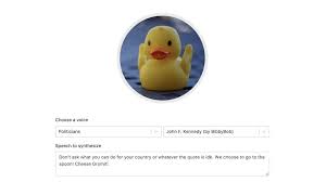 Screenshot of Uberduck