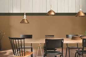 Salle A Manger Industrielle Couleur De Peinture Tendance 2019 Dulux Brun Miel Epice Dining Room Industrial Home Decor Dulux