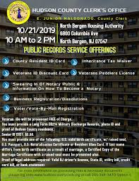 Take the notary education course. E Junior Maldonado On Twitter Today 10 21 2019 The Hudson County Clerk S Office Will Be In North Bergen At 6800 Columbia Avenue North Bergen Nj 07047 From 10 Am To 2 Pm See