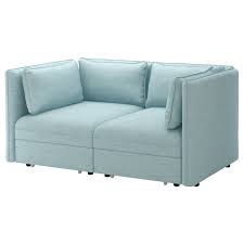 Https Www Ikea Com No No P Vallentuna 2 Seters Modulsofa Med 2 Senger Hillared Lys Bla S29277700 Ikea Vallentuna Modular Sofa Sleeper Sofa Comfortable