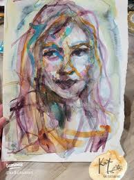 Watercolor portrait by Kat Furtado Art 😍