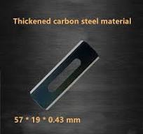 Thickened and reinforced carbon steel industrial rounded waist hole knife,  film cutting blade, carpet blade, double-sided blade