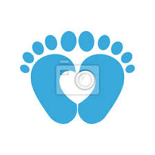 Available in png and svg formats. Icono Plano Pies De Bebe Azul Con Corazon En Fondo Blanco Leinwandbilder Bilder Identifizierung Kindertagesstatte Ticker Myloview De