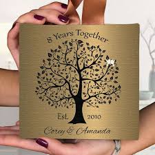 You're trying to find just the right gift for her, something to commemorate five years of marriage. 8th Anniversary Gift 8 Year Anniversary Hanging Canvas Ornament Personalized Gift For Wife Husband Gift Couples Gift Spouse Gift 5 5 107 Paper Metal Canvas