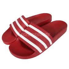 Details About Adidas Performance Adilette Red White Mens Sports Sandals Slides Slippers 288193