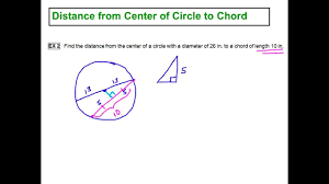 To see how this works, if we take a chord in a circle, and create an isosceles triangle as before. Distance From Center Of Circle To Chord Youtube