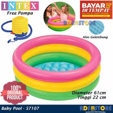 Harga kolam renang karet untuk bayi. Intex Kolam Renang Anak Bayi Bak Mandi Bola 61 X 22 Cm Lazada Indonesia