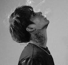 Find this pin and more on bts fanarts and edits by snowshine7 bts. K O O K I E Jungkook Smoking In A Leather Jacket With A Lip