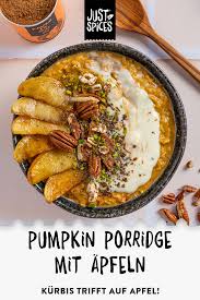 Pumpkin Porridge Mit Apfeln Rezept Rezepte Fruhstuck Kochen Lebensmittel Essen