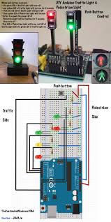 Diy Arduino Traffic Light Pedestrian Light Push Button Control Traffic Light Arduino Projects Arduino