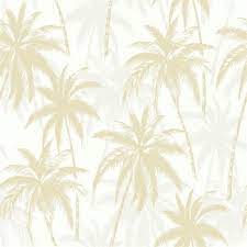 Contemporary dining room adjacent to the living room. Beige Grey White Commercial Palm Trees Wallcovering Beige Palm Trees 54 Wallcovering