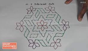 Easy pongal kolam with dots gives a flattering look to someone who enters your house. Leaf And Flower Kolam With 15 Interlaced Dots