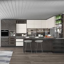 Industrial style is a trend that is, unfortunately, not very well known in kitchen design. China Oppein Industrial Style Stone Texture And Pearl White Kitchen Cabinets China Kitchen Cabinets Industrial Style Kitchen Cabinets