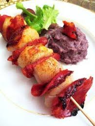 Brochettes De Saint Jacques Puree De Vitelotte Je Cuisine Donc Je Suis Brochette Saint Jacques Pomme De Terre Vitelotte Brochette De Poisson