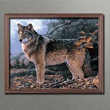 Pin Auf Malen Nach Zahlen Wolf