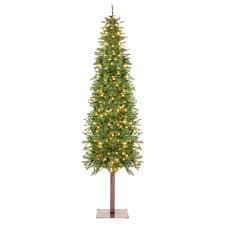 7 ft mixed country alpine artificial christmas tree with 250 clear lights. Best Choice Products 6 Ft Pre Lit Led Pencil Alpine Artificial Christmas Tree With 250 Warm White Lights Sky5337 The Home Depot