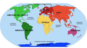 Mapa del mundo con nombres. Mapa De Continentes Con Nombres Mudo En Blanco Imprimir