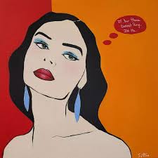 Four Plants ... small abstract plant painting by Debra Sutton by Debra  Sutton